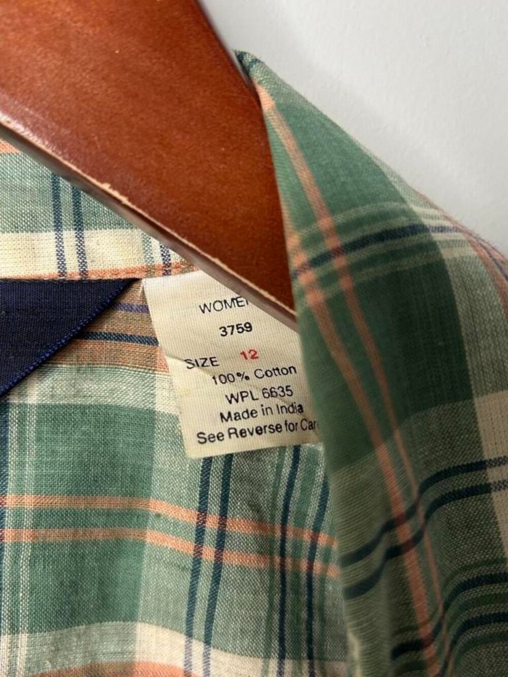 The Woolrich green and pink plaid short sleeve button up size 12 - Picture 5 of 5